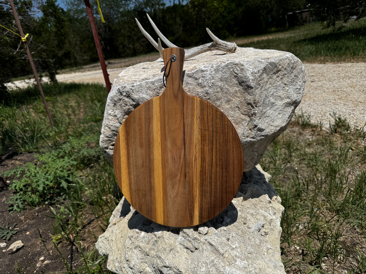 Engraveable Round Acacia Charcuterie Board