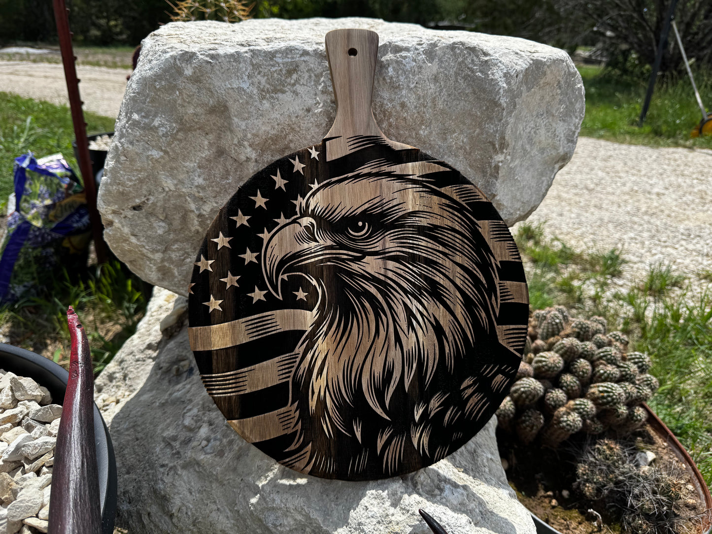 Engraveable Round Acacia Charcuterie Board