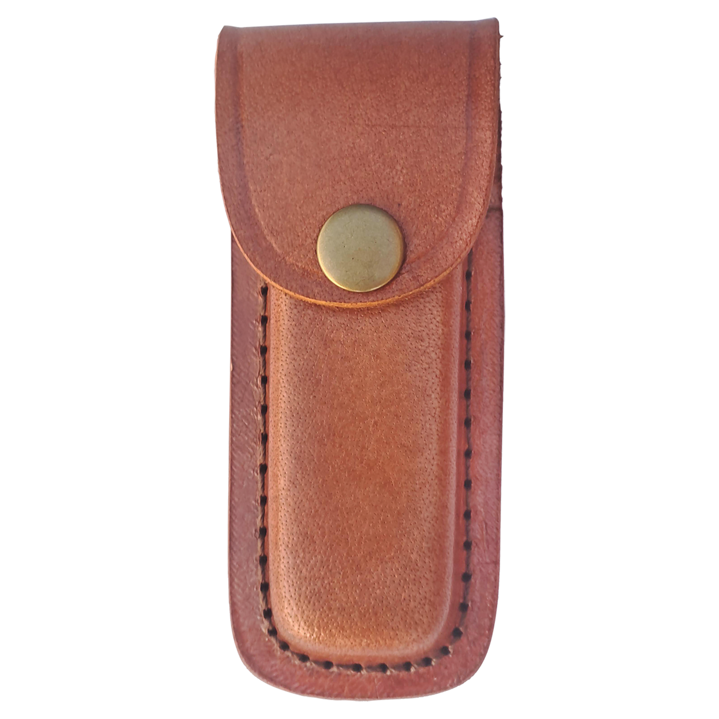 Bison River Leather Sheath with Snap Closure for Foldinig Knife up to 4" Long Closed