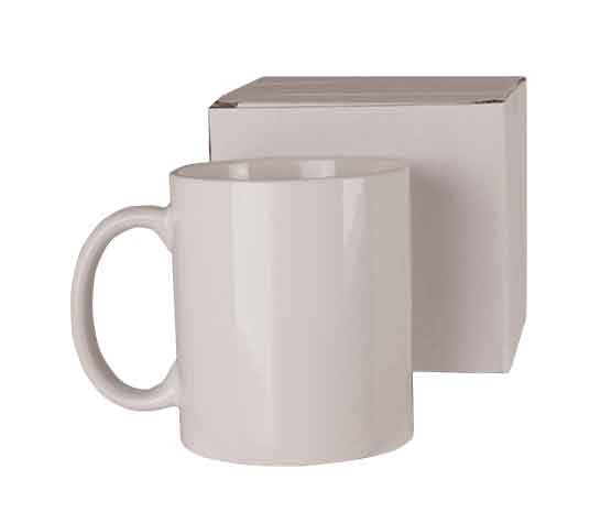 15oz White Sublimation Ceramic Mug in White Box
