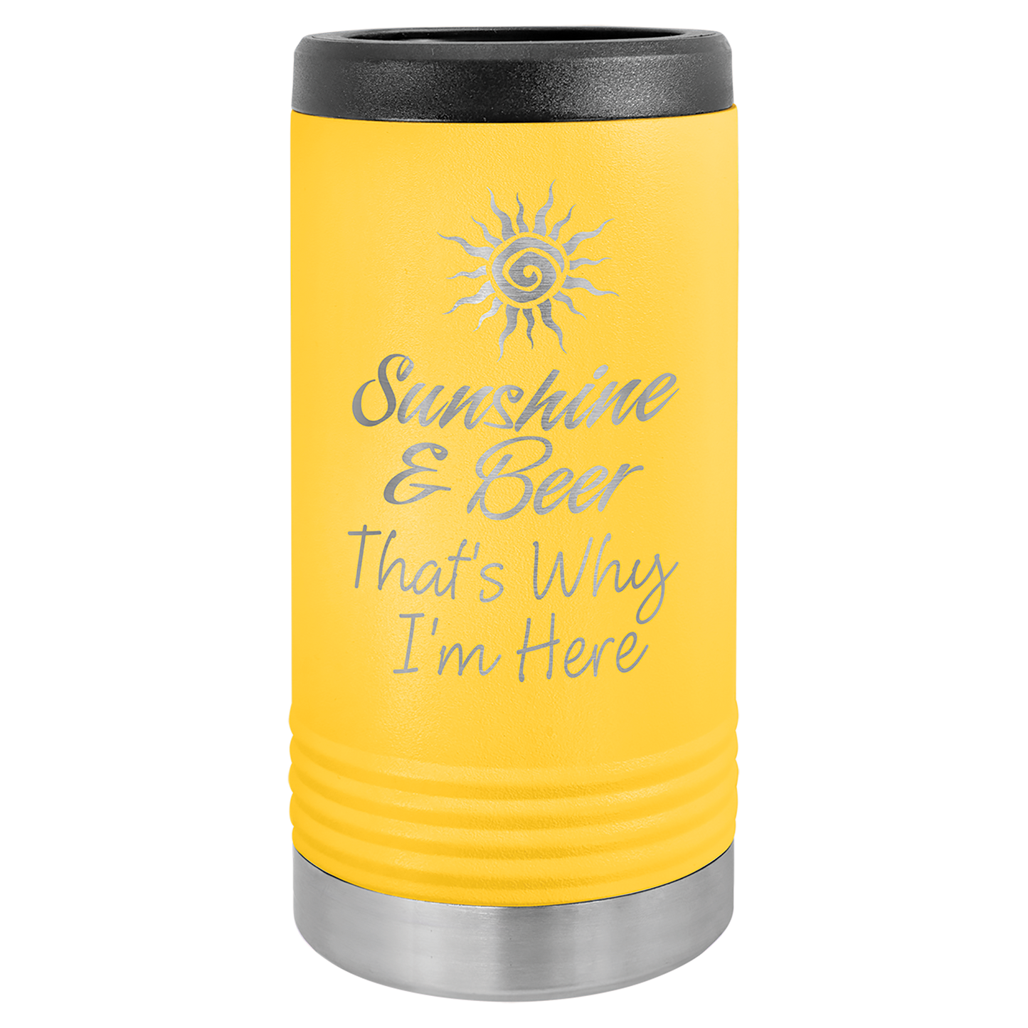 Polar Camel Vacuum Insulated Slim Bottle / Can Beverage Holder – Stainless Steel Drink Cooler for Tall Cans & Bottles