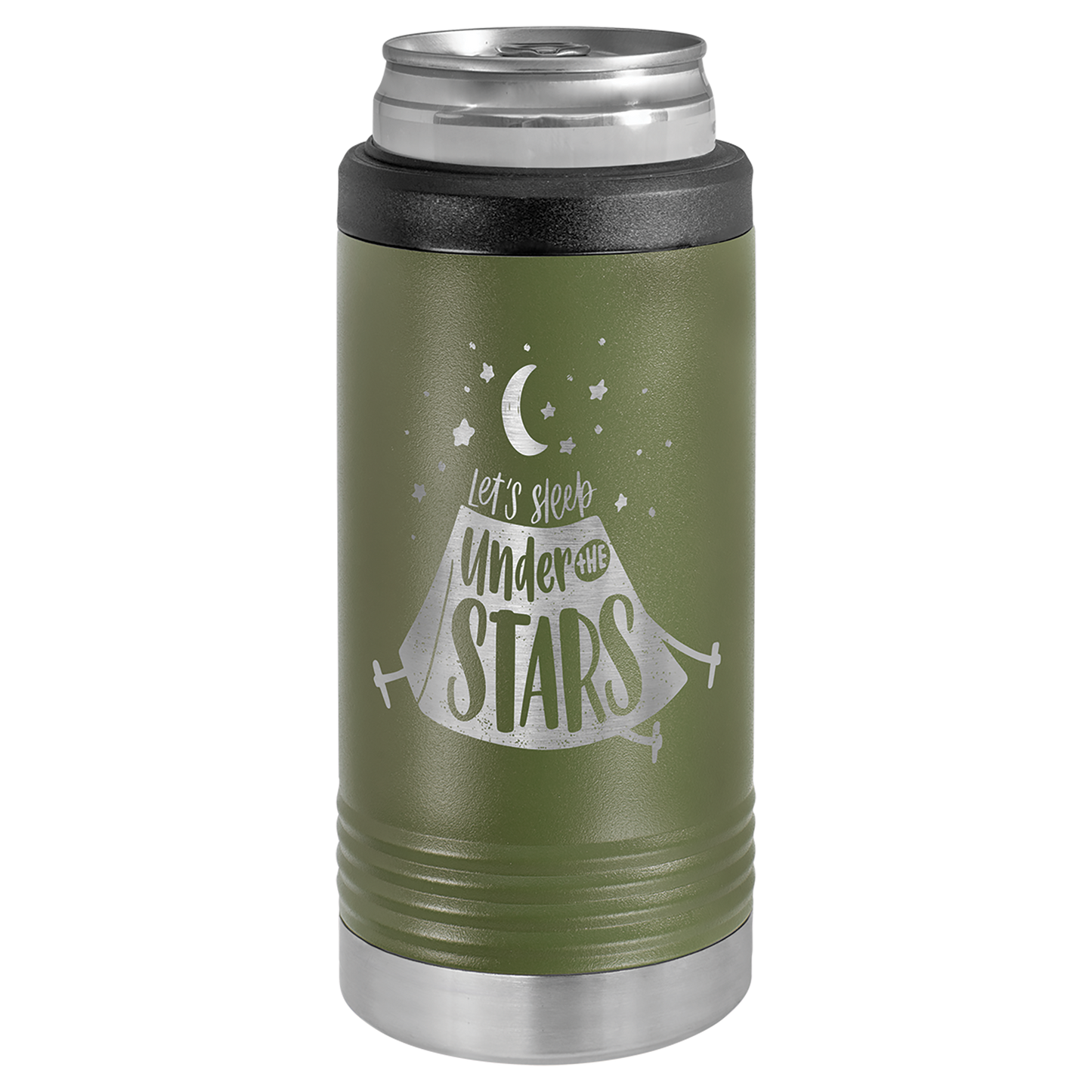 Polar Camel Vacuum Insulated Slim Bottle / Can Beverage Holder – Stainless Steel Drink Cooler for Tall Cans & Bottles