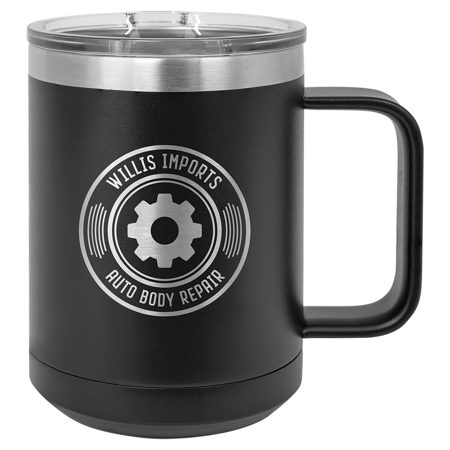 15 oz Vacuum Insulated Mug with Slider Lid – Custom Engraved Stainless Steel Coffee Mug – Personalized Polar Camel Drinkware – Hot & Cold Resistant