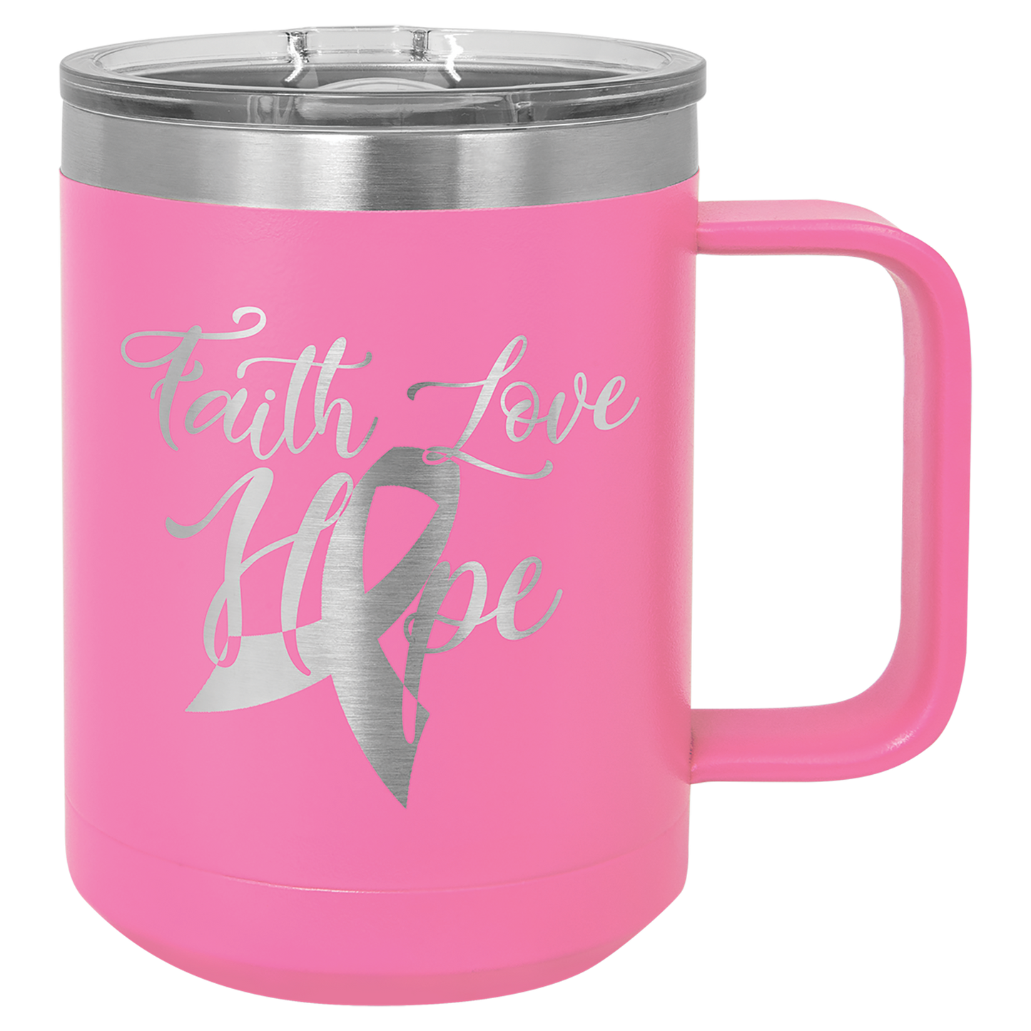 15 oz Vacuum Insulated Mug with Slider Lid – Custom Engraved Stainless Steel Coffee Mug – Personalized Polar Camel Drinkware – Hot & Cold Resistant