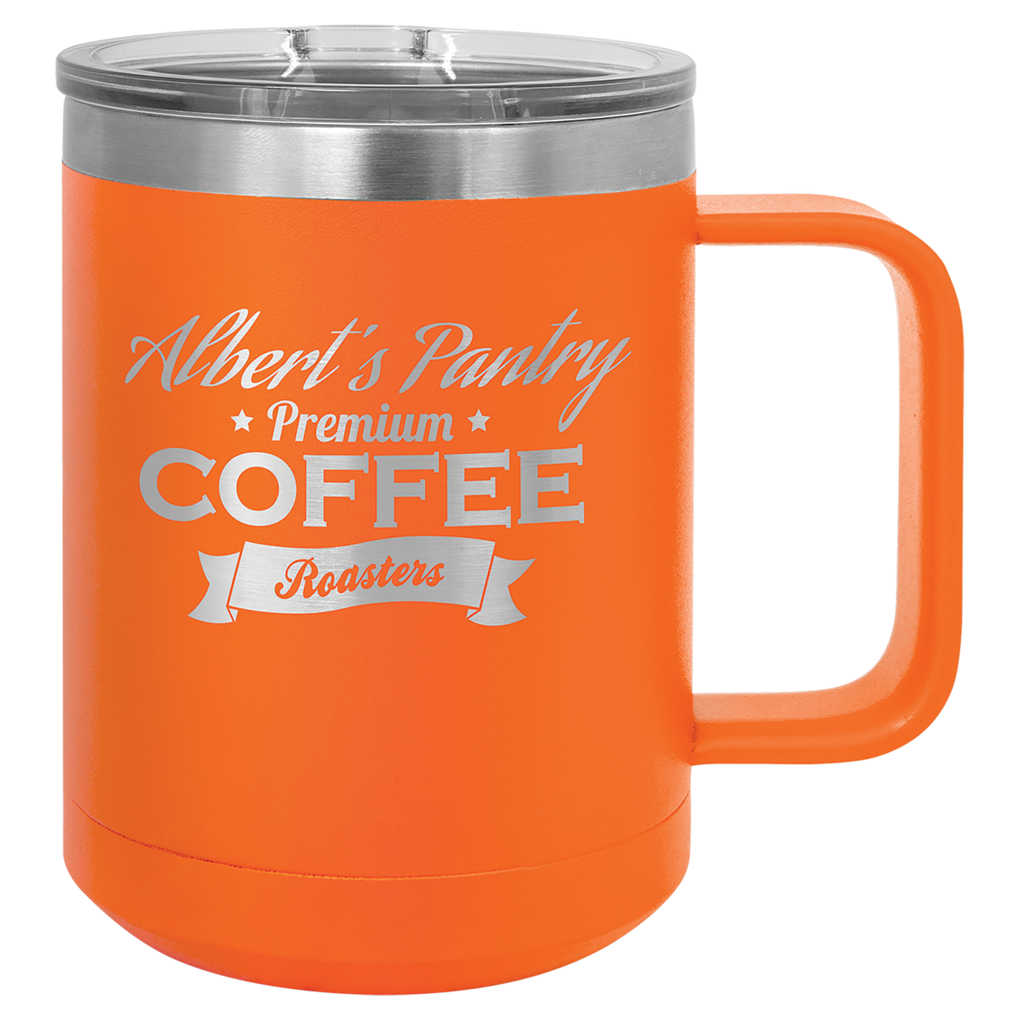 15 oz Vacuum Insulated Mug with Slider Lid – Custom Engraved Stainless Steel Coffee Mug – Personalized Polar Camel Drinkware – Hot & Cold Resistant
