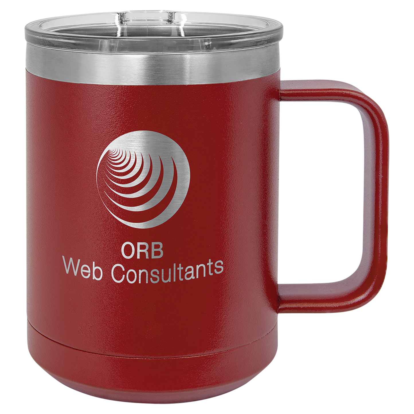 15 oz Vacuum Insulated Mug with Slider Lid – Custom Engraved Stainless Steel Coffee Mug – Personalized Polar Camel Drinkware – Hot & Cold Resistant