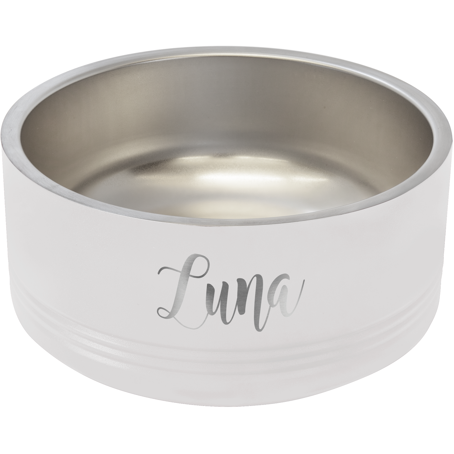 Polar Camel 32 oz. Medium Pet Bowl – Stainless Steel, Non-Slip Base, Custom Engraving