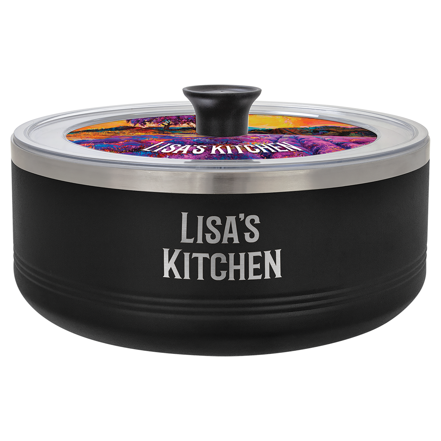 Vacuum Insulated Serving Bowl with Lid - 3 Quart