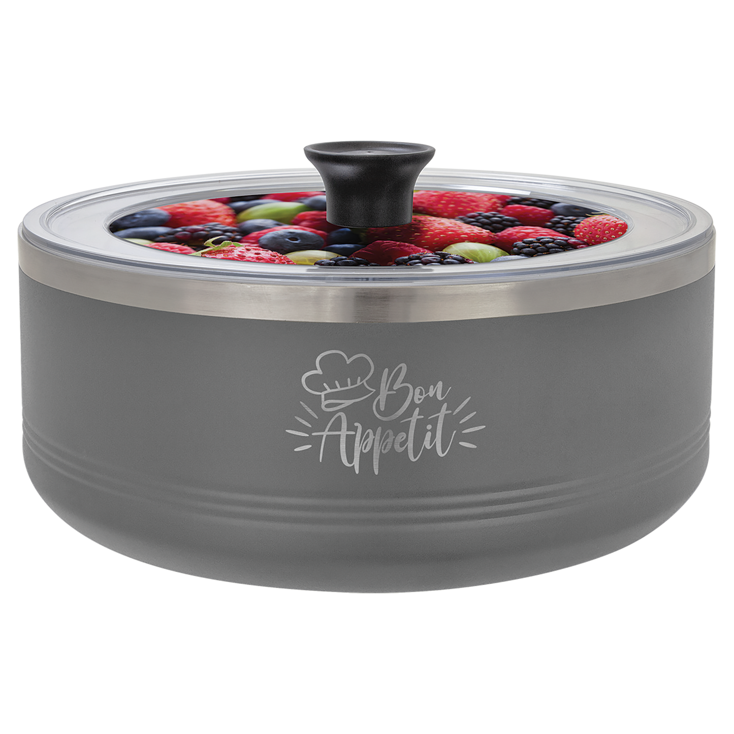 Vacuum Insulated Serving Bowl with Lid - 3 Quart