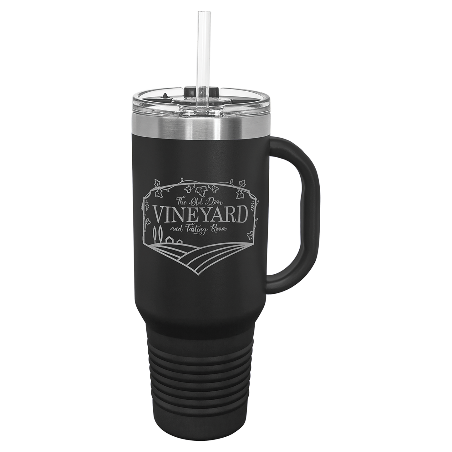 Vacuum Insulated Travel Mug - 40 oz. with Handle, Straw Included