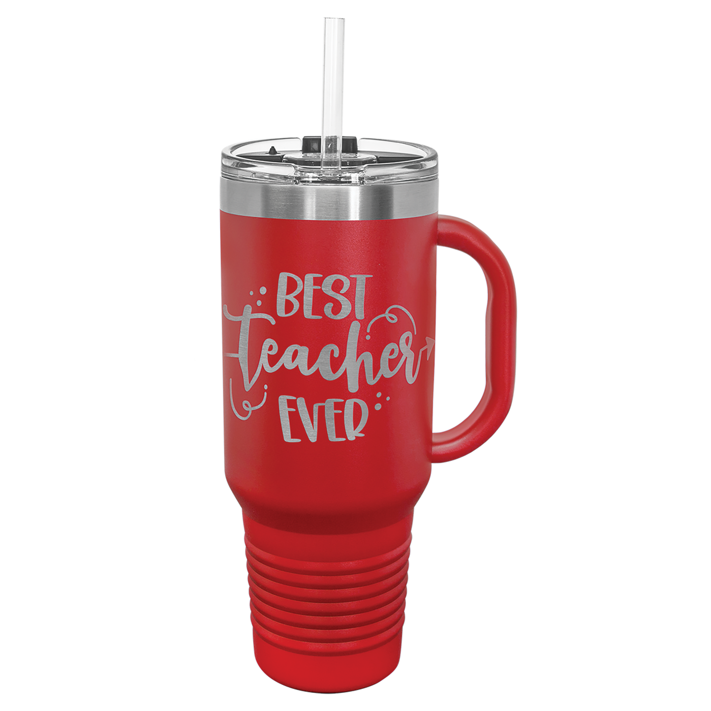 Vacuum Insulated Travel Mug - 40 oz. with Handle, Straw Included