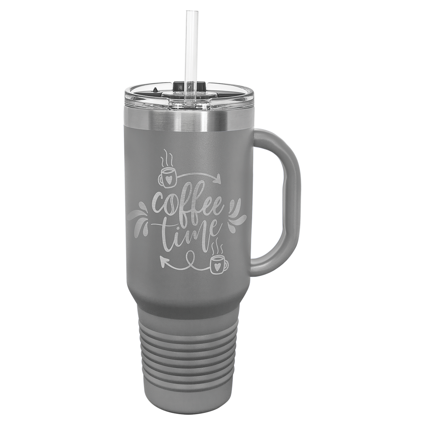Vacuum Insulated Travel Mug - 40 oz. with Handle, Straw Included