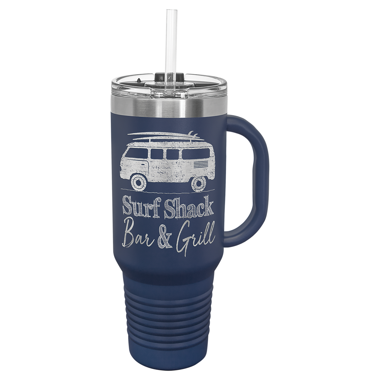 Vacuum Insulated Travel Mug - 40 oz. with Handle, Straw Included