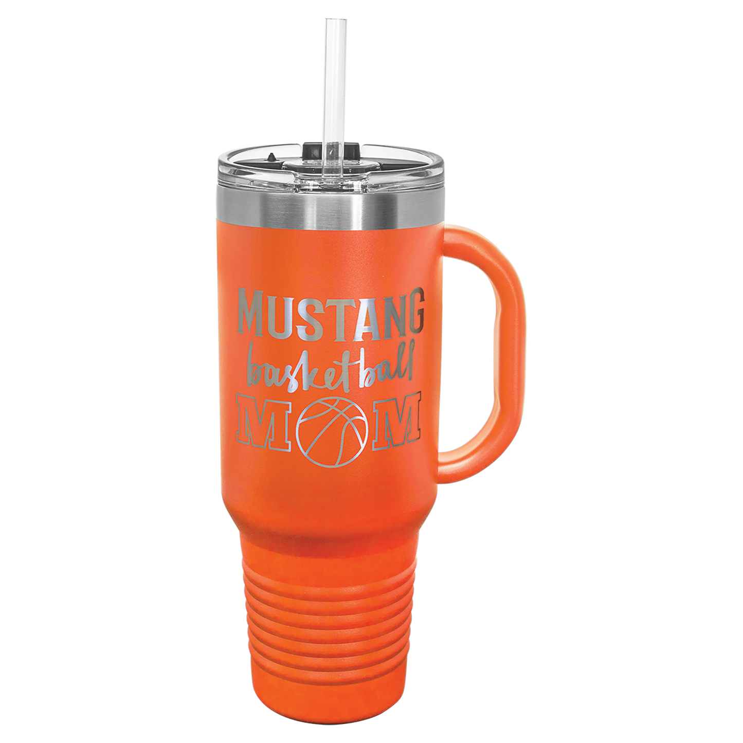 Vacuum Insulated Travel Mug - 40 oz. with Handle, Straw Included