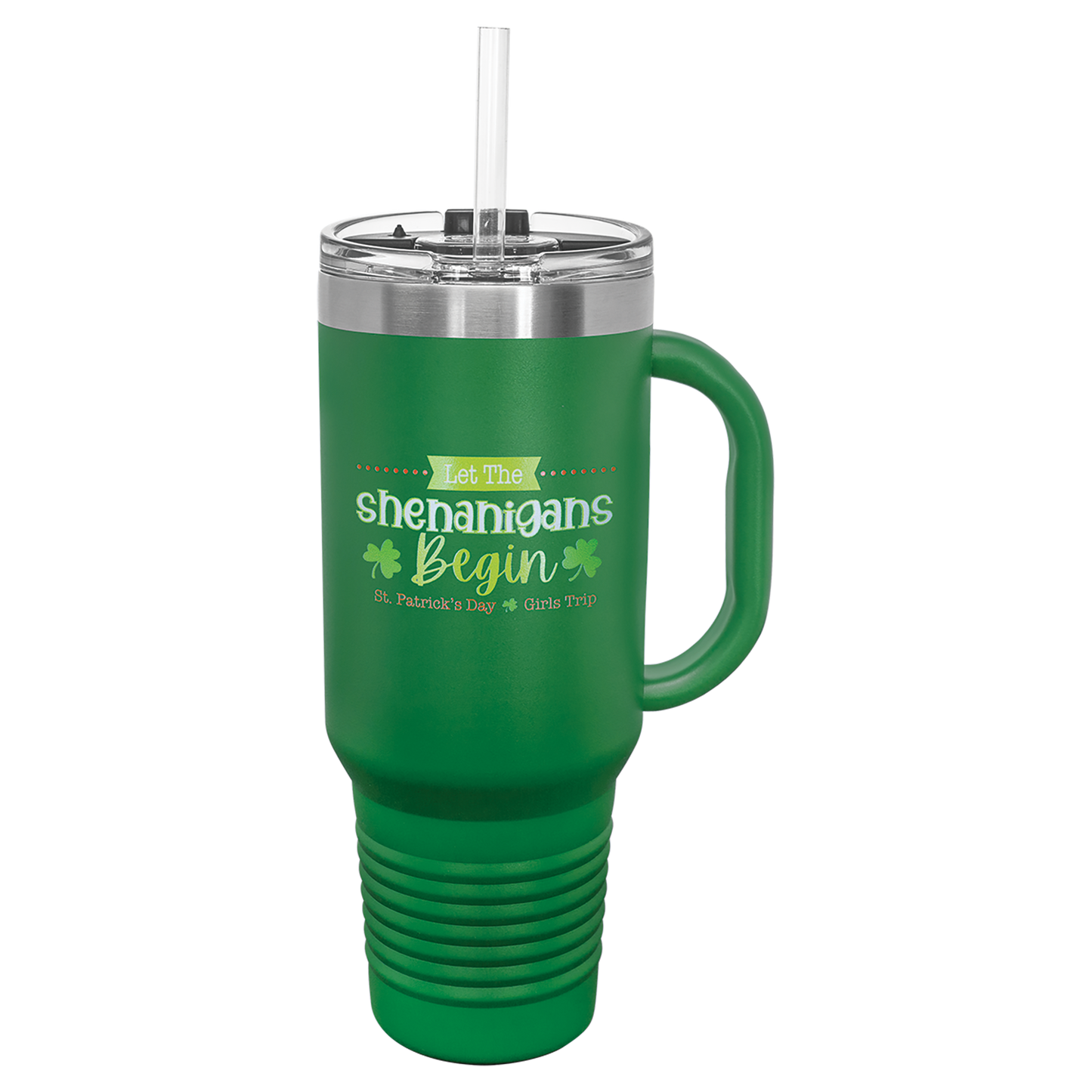 Vacuum Insulated Travel Mug - 40 oz. with Handle, Straw Included