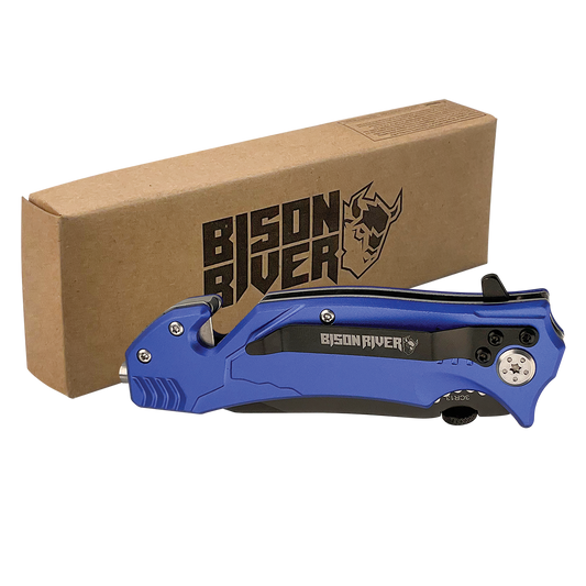 Bison River 4 1/2" Blue Rescue Knife