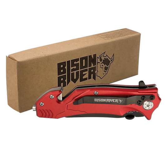 Bison River 4 1/2" Red Rescue Knife