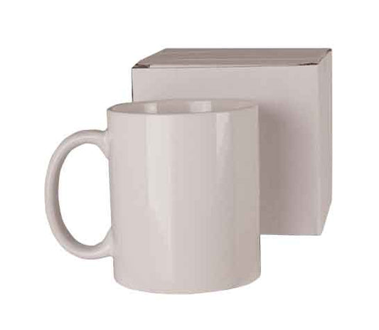 15oz White Sublimation Ceramic Mug in White Box