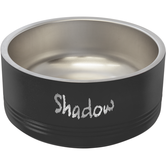 Polar Camel 32 oz. Medium Pet Bowl – Stainless Steel, Non-Slip Base, Custom Engraving