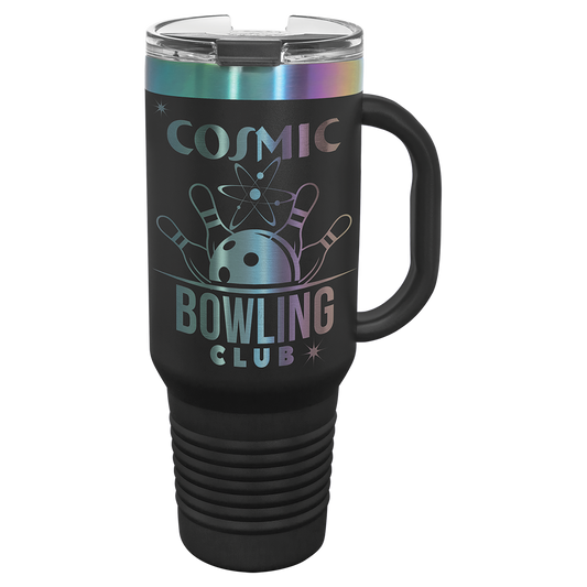 40 oz. Prism ION-Plated Travel Mug with Handle, Straw Included