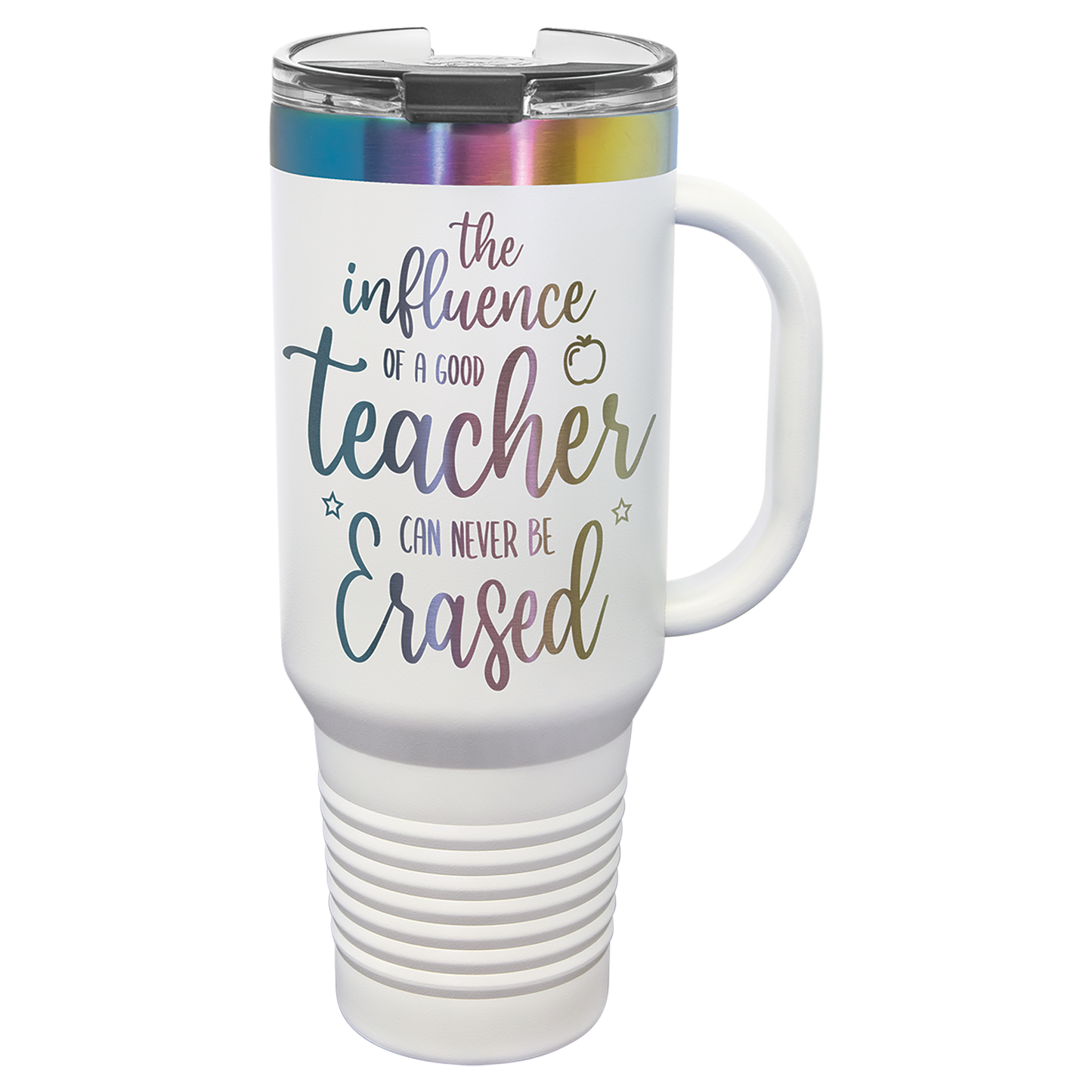 40 oz. Prism ION-Plated Travel Mug with Handle, Straw Included