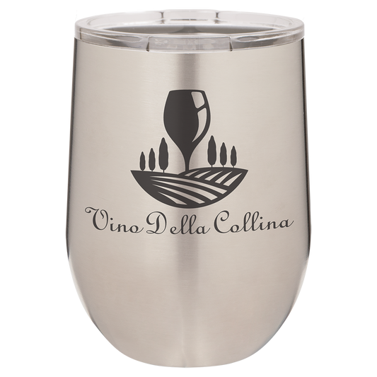 Vacuum Insulated Stemless Wine Tumbler - 12 oz. with Lid